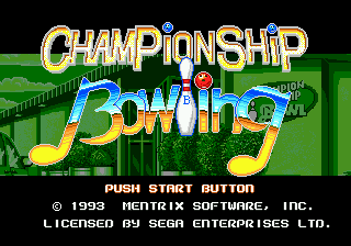 Заставка игры Championship Bowling
